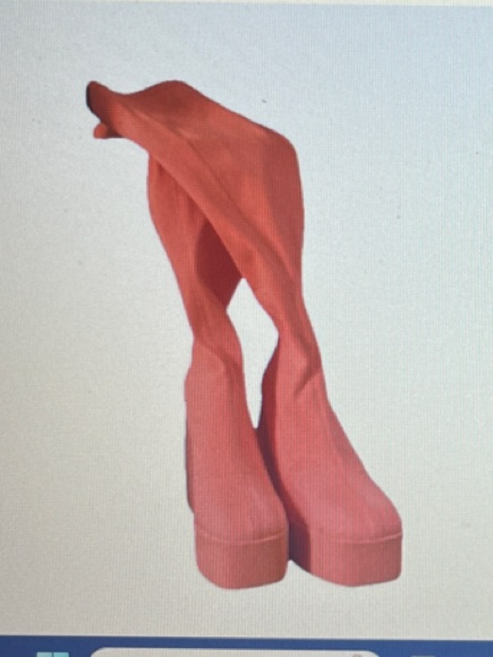 Women's Neon Orange Platform Heeled Boots